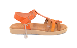 ALMAGRO SANDALO IN PELLE PIEL PISO ATLANTA COMBI NARANJAS